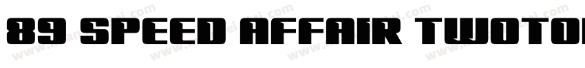89 Speed Affair Twotone字体转换